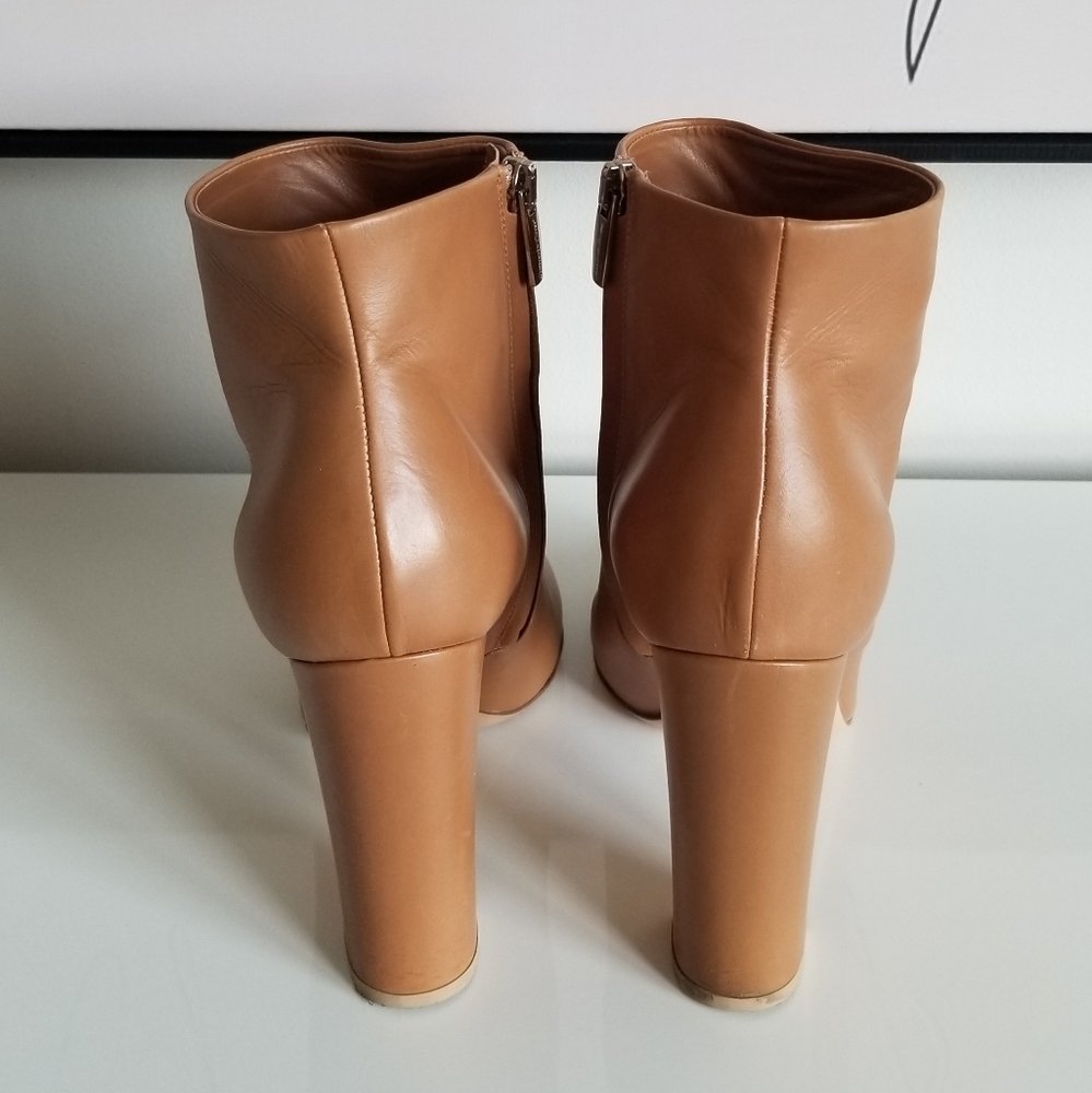 Gianvito Rossi $1095 Open Toe Leather Ankle Boots - Picture 7 of 11